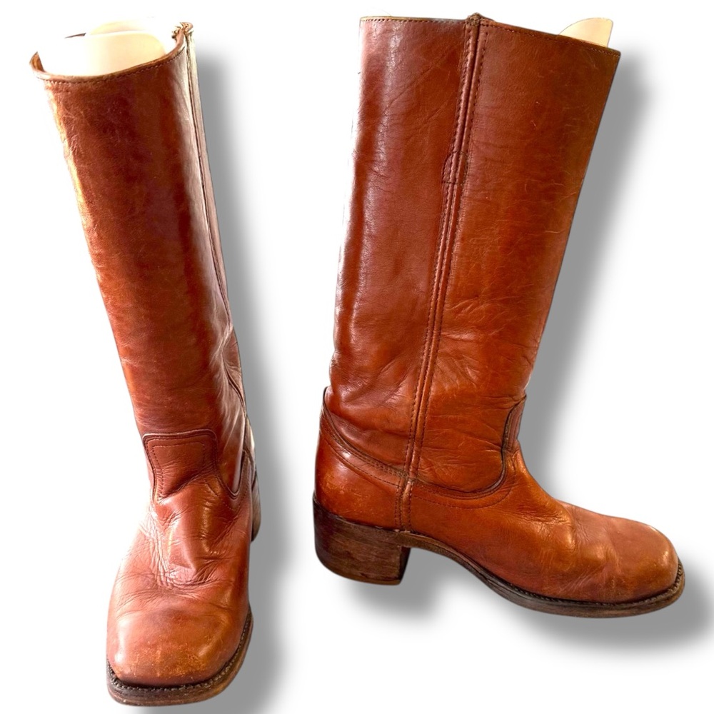 Frye Women's Campus Brown Heeled Boots Size 8